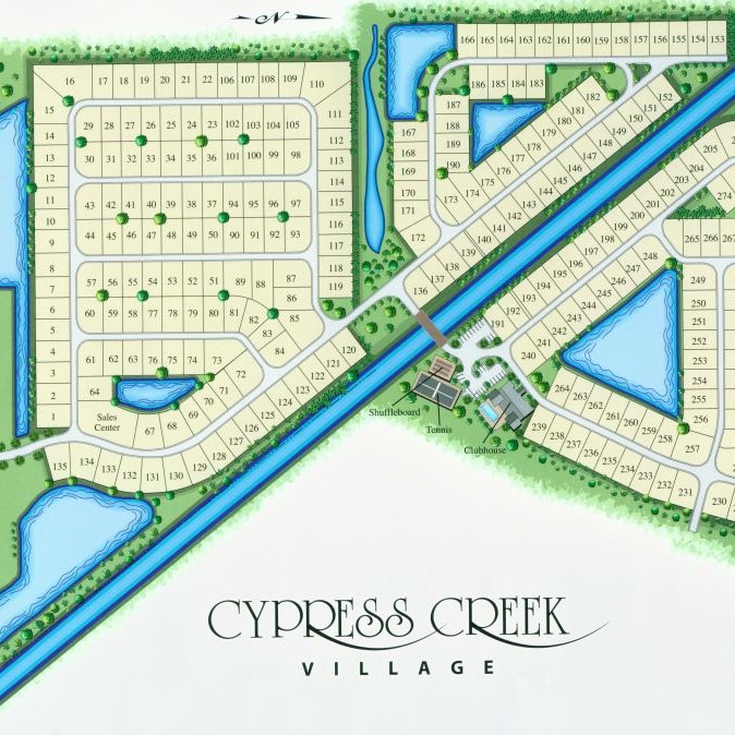 Cypress Creek Village Site Map